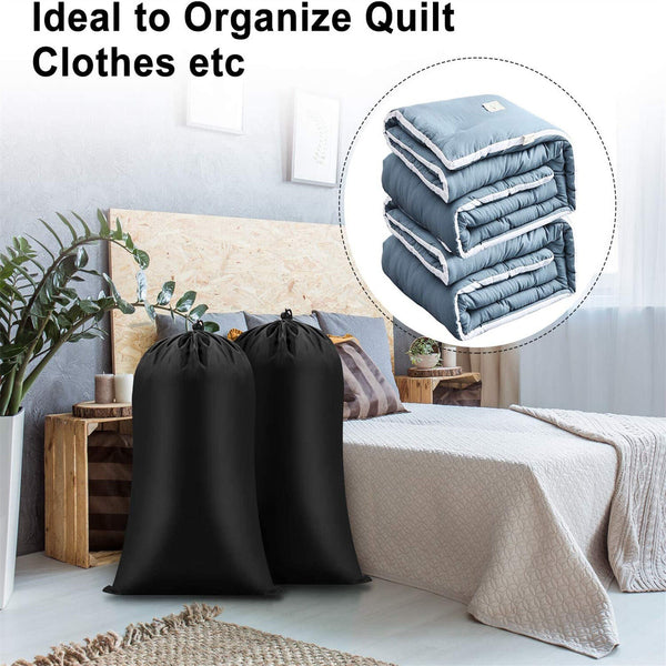 1x Large Laundry Bag Travel Drawstring Bags For Dirty Clothes Washing Machines