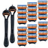 Fusion 5 Compatible Razor Blades Refills with Handle 5 Layer Shaving Cartridges