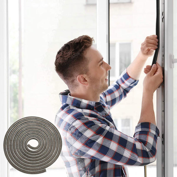 10M Hairy Seal Brush Pile Door Window Sliding Weather Strip Draught Excluder AUS