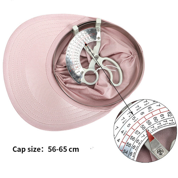 2PCS Women Wide Brim Visor Hat Ponytail Sun Cap Beach Sports Summer Hat