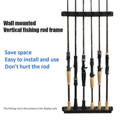 Fishing Rod Holder – 6-Rod Wall Rack Tackle Storage Stand