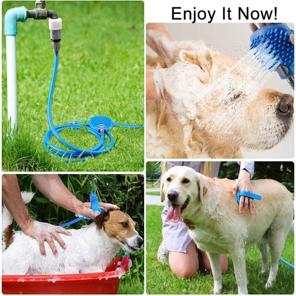 Pet Dog Cat Bathing Sprayer Washing Massage Cleaner Shower Hose Brush Silicone