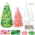 3D DIY Beaded Christmas Tree Craft Kit, Handmade Desktop Christmas Decors 2Packs