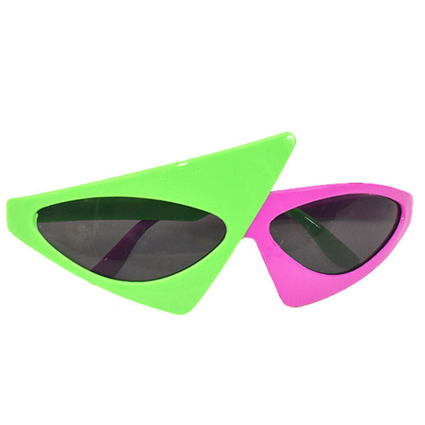 HipHop Triangular Green Style Contrast Roy Pink Asymmetric Purdy Color Sunglass