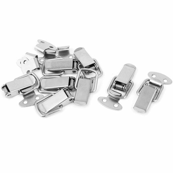 6X Stainless Steel Spring Loaded Suitcase Chest Tool Box Hasp Lock Latch Hardwar