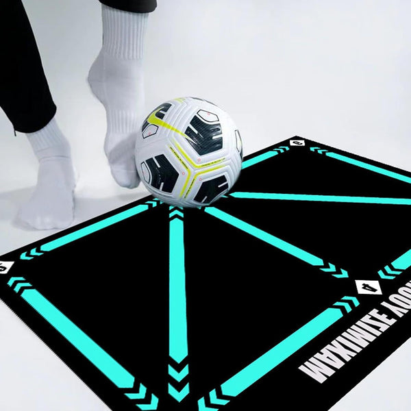 2x Football Training Mat Non Slip Kid Adult Dribble Training Carpet Sports