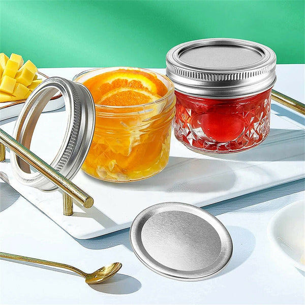 24PCS Glass Jars with Lid Small Food Candy Storage Mason Jam Bottle Containe NEW