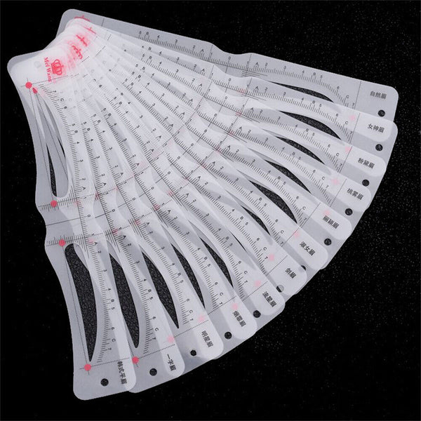 14Pcs Eyebrow Shaping Stencils Grooming Shaper Template Reusable Makeup Tool Kit