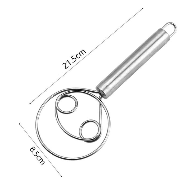 Stainless Steel Dough Whisk Tool Kitchen Manual Baking Flour Egg Mixer Eggbeater
