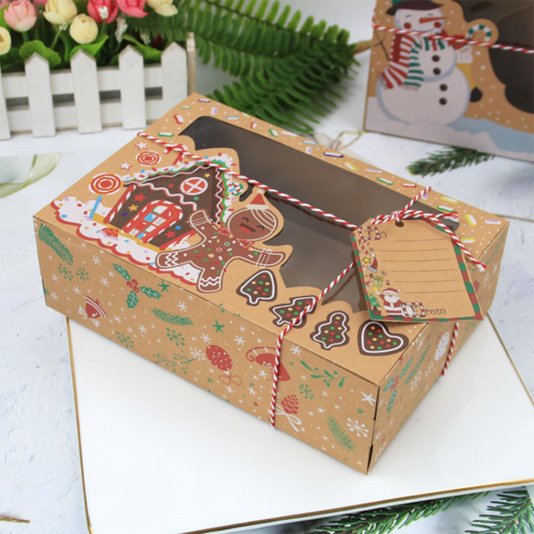 Christmas Cookie Candy Boxes Baking Gift Box Holiday Christmas Treat Box