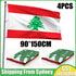 Lebanese Flag 4-Pack – Large 90x150cm Heavy Duty Outdoor Flag