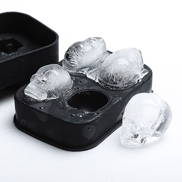 Halloween chocolate Party Tray 3D Skull Silicone Ice Cube Soap candle Mold Mould