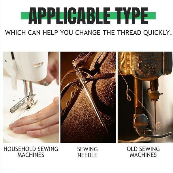 Green Automatic Quick Sewing Machine Needle Threader Stitch Insertion AU