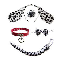 101 Dalmatians Costume Kids Girls Dalmatian Tutu Set Ears Tail Bowtie Choker Book Week