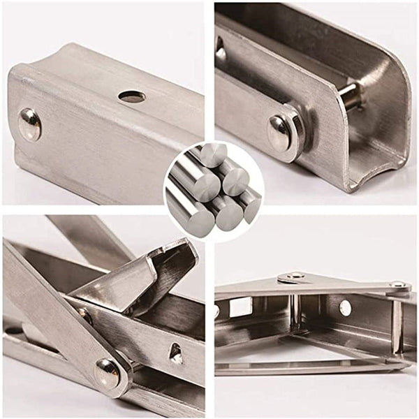 2PCS Stainless Steel Folding Table Bracket Shelf Bench Load Heavy Duty