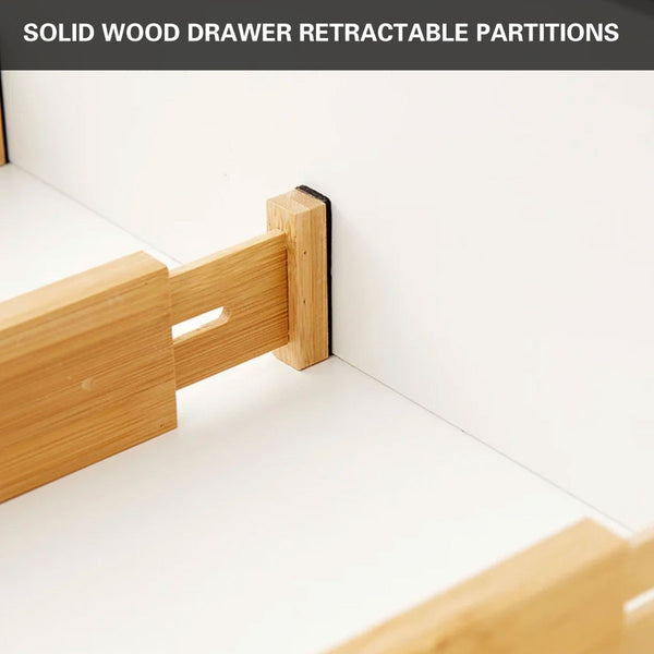 4pcs Expandable Drawer Divider Adjustable Storage Organizer Kitchen Organizer