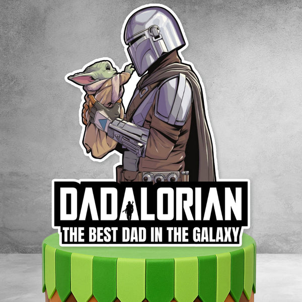 Dadalorian Father's Day Cake Topper Best Dad Birthday Party Decoration