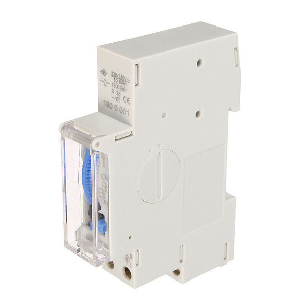 New 24 Hours Mechanical Programmable Din Rail Timer Switch Relay 220V AC 16A