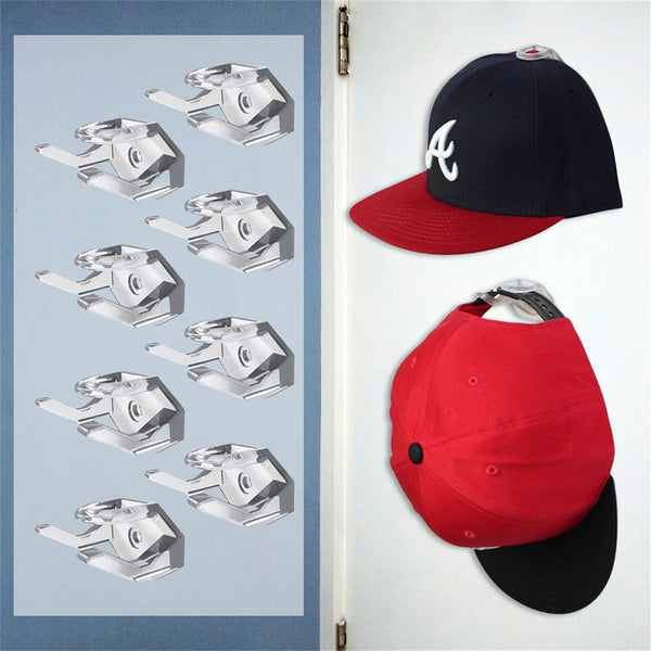 10/20X Self Adhesive Hat Rack Display Hooks Wall Door Baseball Cap Holder Hanger