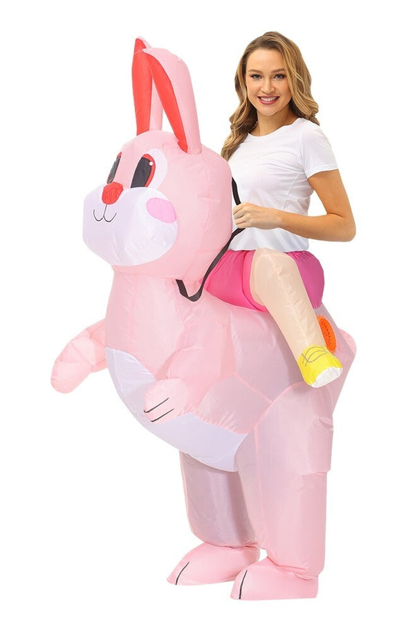 Inflatable Riding Bunny Costume Adult Kids Easter Rabbit Fancy Dress Party Outfit