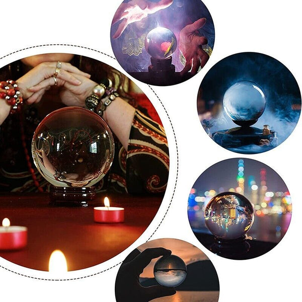 80mm Clear Glass Crystal Healing Ball Photography Lens Ball Sphere Decoration AU