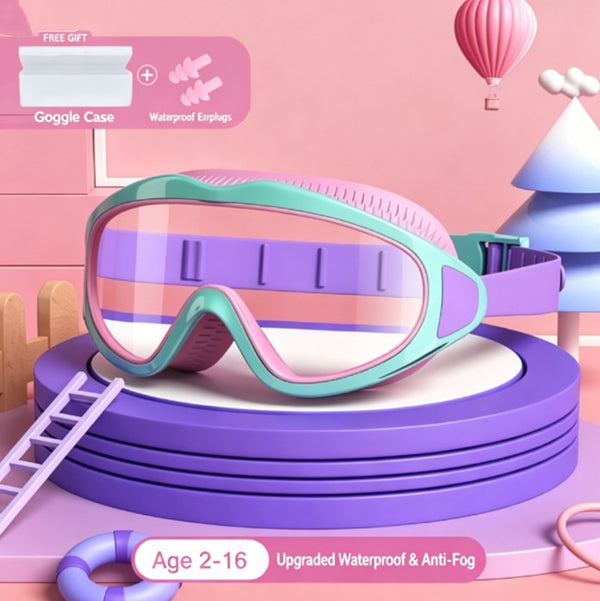 Green kids swimming goggles