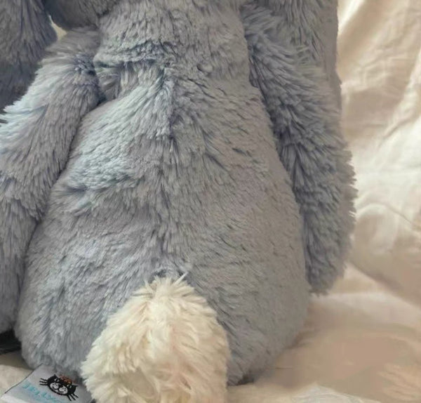 Blue Bunny Plush Toy Soft Stuffed Rabbit Doll Gift with Dust Bag