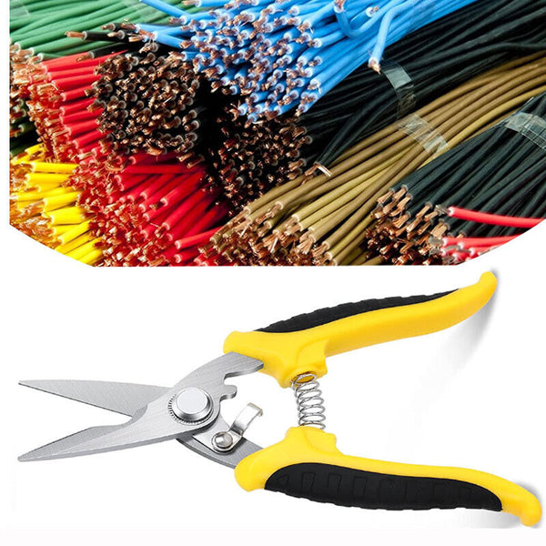 Electrician Scissors Wire Stripper Cutter Crimper Snip Pliers Shear Nippers Tool