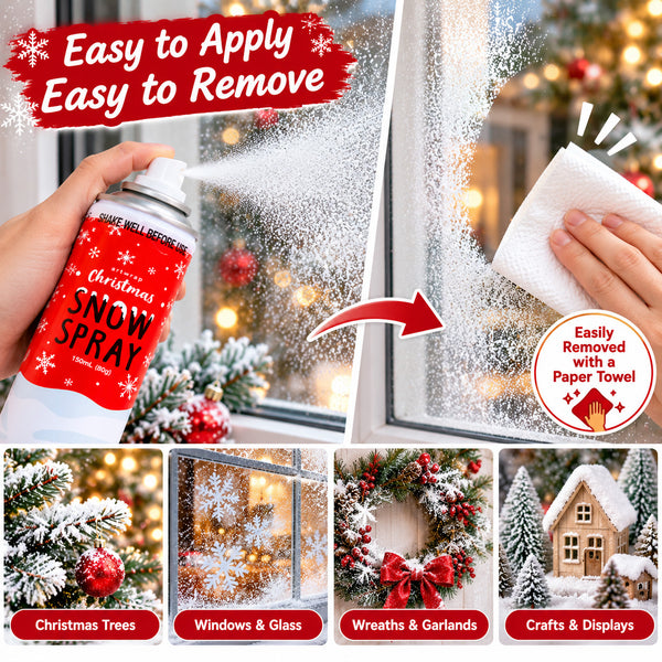 Christmas Snow Spray 150mL Artificial Fake Snow Xmas Tree Window Decoration