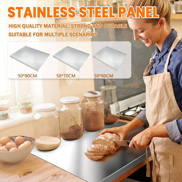 Stainless Steel Cutting Board Kitchen Chopping Multi Purpose Large Non Slip New