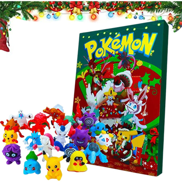 Green monster figure advent calendar box with 24 mini figures