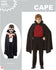 Halloween Vampire Cloak Satan Cape Dress Up Party Boy with Collar 90cm