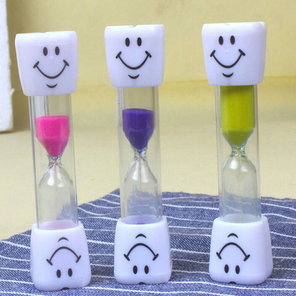 Tooth Brushing Smiley Hourglass Sand Timer Egg Kids Gifts Kitchen 3Mins Clock