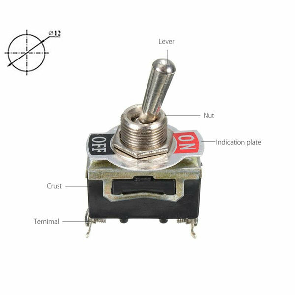 20x Waterproof Toggle Flick Switch 250V ON/OFF Car Dash Light Metal 12 Volt Boot