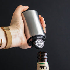 Pocket Opening Stainless Steel Bottle Opener Push Cap Soda Down Beer Automatic