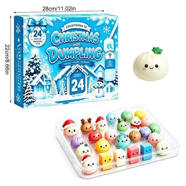 2026 Christmas Squishies Advent Calendar 24 Days Dumpling Toys Kid Xmas Gift