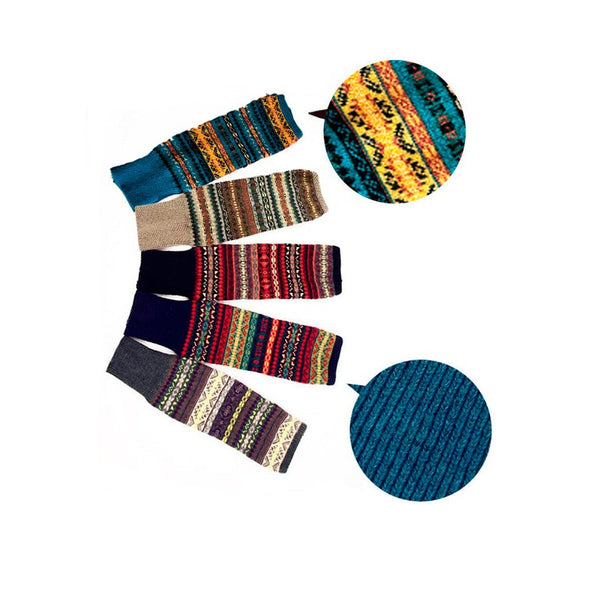 Women’s Winter Knit Leg Warmers – Soft Knee High Boot Socks