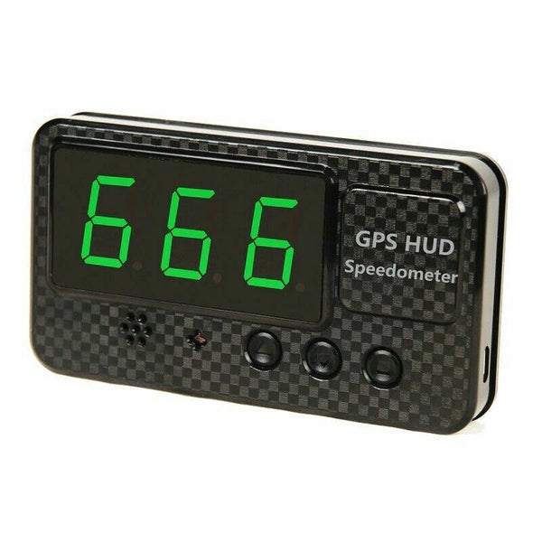 Universal HUD Head GPS Speedometer Digital Display Car Speed Warning Alarm Plug