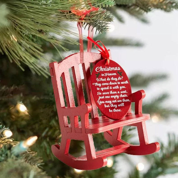 Christmas in Heaven memorial ornament displayed on a shelf