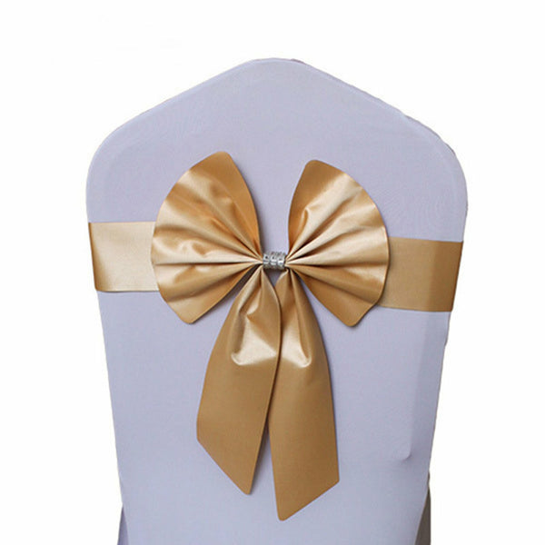 20PCS Satin Chair Sashes Wedding Party Chair Cover Bow Decorations