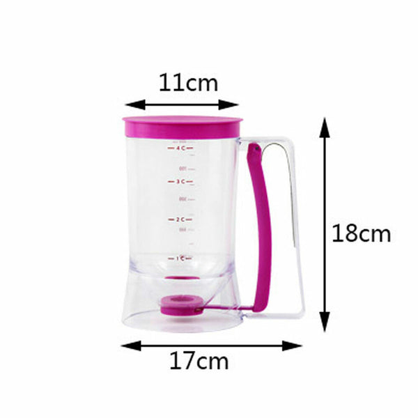 900mL Batter Dispenser Cup Baking Tool Cupcake Waffle Measuring Pancake Kitchen