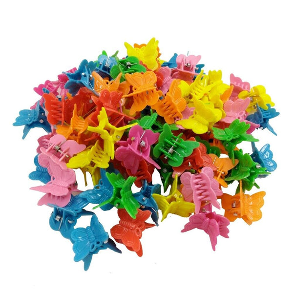 100-500x Mini Hair Clips Girl Hairpin Clamp Plastic Claws Mix Colour Ladies Kids