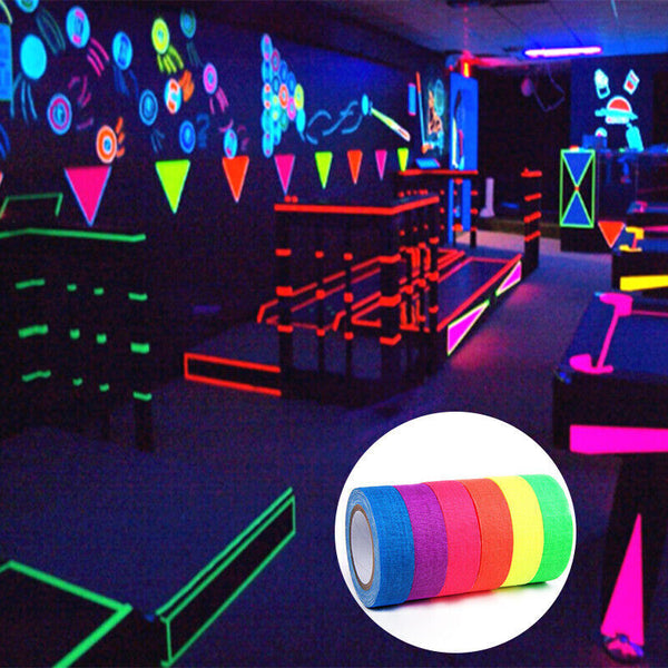 6X Luminous Fluorescent Tape Glow In The Dark Night Self-adhesive Safety Sticker
