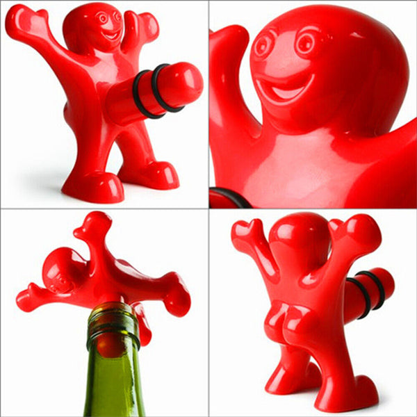 Funny Happy Beer Bottle Opener RC Red Man Wine Stopper Novelty