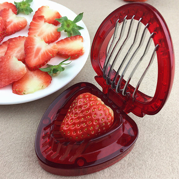 Strawberry Slicer Fruit Cake Plastic Carving Tools Cutter Decoration Salad Egg