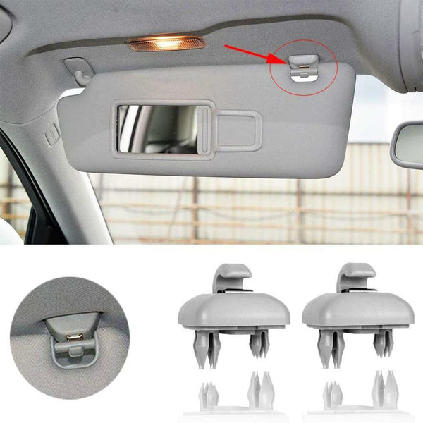 4pcs Sun Visor Clip Holder Hook Bracket For Audi A3A4LA5A6LQ5Q3 8U0857562A Gray