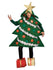 Adult Christmas tree costume with tinsel, baubles, gold star and present boot covers