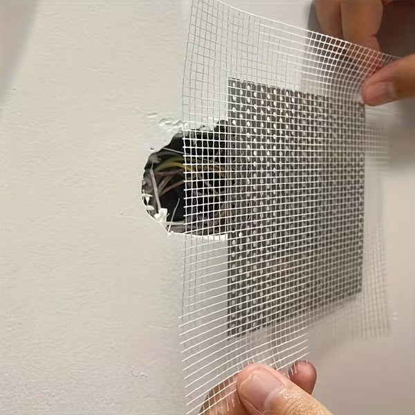 6 inch and 8 inch plasterboard patch size options for wall hole repair