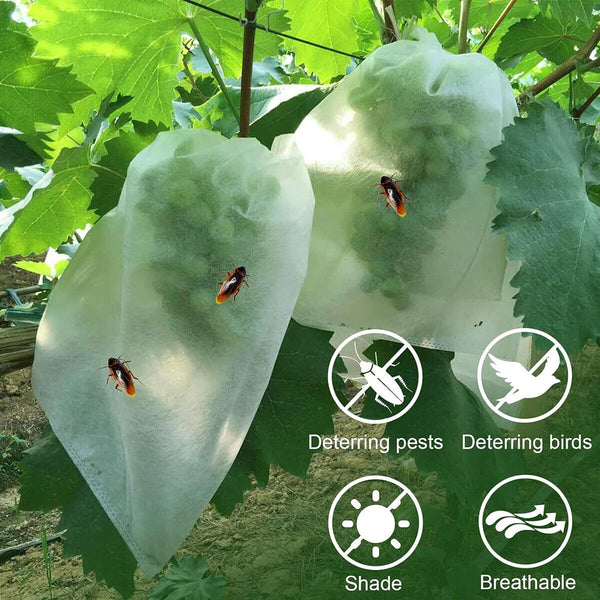 100-1000x Grape Protection Mesh Bags Fruit Vegetable Against Insect Waterproof