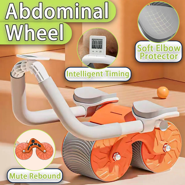 Elbow AB Roller Wheel Equipment Abdominal Core Strength Training Gym Fitness LCD
